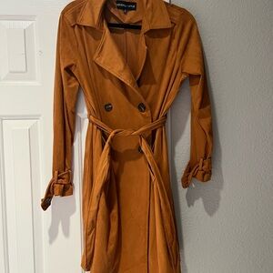 Kendall & Kylie Women's Brown Trench Coat